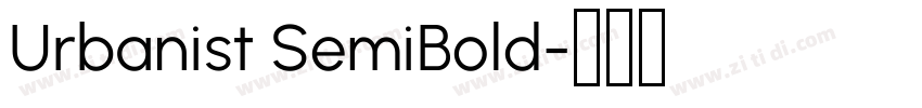 Urbanist SemiBold字体转换